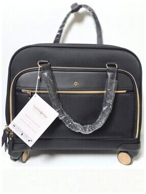 Samsonite Mobile Solution Spinner Mobile Office bag with gold-colored zipper NWT
